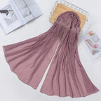 New Luxurious Gold Chiffon Head Scarf Solid Soft Long Muslim Scarves For Women Hijab Musulman Female Shawl and Wrap Stevvex