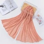 New Luxurious Gold Chiffon Head Scarf Solid Soft Long Muslim Scarves For Women Hijab Musulman Female Shawl and Wrap Stevvex