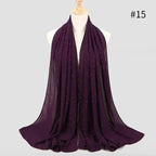 New Luxurious Gold Chiffon Head Scarf Solid Soft Long Muslim Scarves For Women Hijab Musulman Female Shawl and Wrap Stevvex