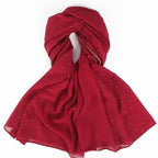 New Luxurious Gold Chiffon Head Scarf Solid Soft Long Muslim Scarves For Women Hijab Musulman Female Shawl and Wrap Stevvex