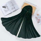 New Luxurious Gold Chiffon Head Scarf Solid Soft Long Muslim Scarves For Women Hijab Musulman Female Shawl and Wrap Stevvex