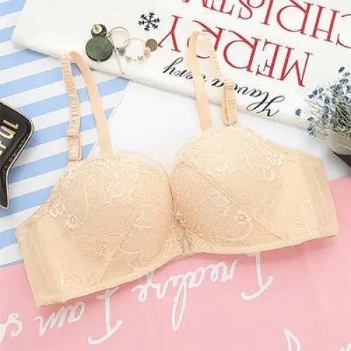 New Luxurious Lace Floral Wireless Bras For Women Front Closure Bras Plus Size Bralette Comfortable  Adjusted Push Up Bra Stevvex