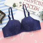 New Luxurious Lace Floral Wireless Bras For Women Front Closure Bras Plus Size Bralette Comfortable  Adjusted Push Up Bra Stevvex