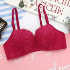 New Luxurious Lace Floral Wireless Bras For Women Front Closure Bras Plus Size Bralette Comfortable  Adjusted Push Up Bra Stevvex
