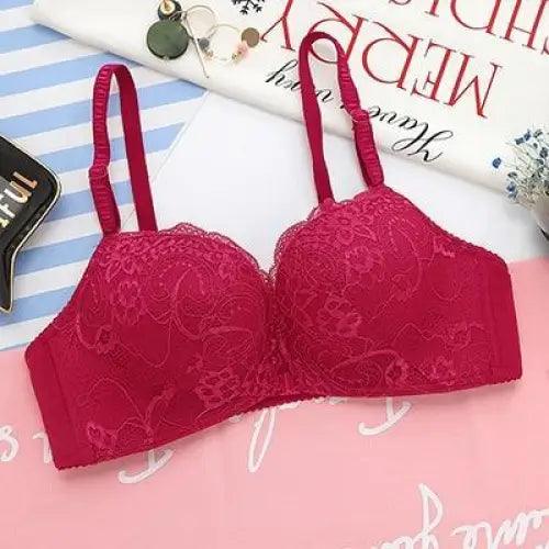 New Luxurious Lace Floral Wireless Bras For Women Front Closure Bras Plus Size Bralette Comfortable  Adjusted Push Up Bra Stevvex