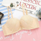 New Luxurious Lace Floral Wireless Bras For Women Front Closure Bras Plus Size Bralette Comfortable  Adjusted Push Up Bra Stevvex