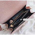 Female Flip Square Bag Leather Women's Designer Handbag Crocodile Pattern Shoulder Messenger Bags Stevvex