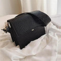 Female Flip Square Bag Leather Women's Designer Handbag Crocodile Pattern Shoulder Messenger Bags Stevvex