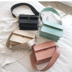 Female Flip Square Bag Leather Women's Designer Handbag Crocodile Pattern Shoulder Messenger Bags Stevvex