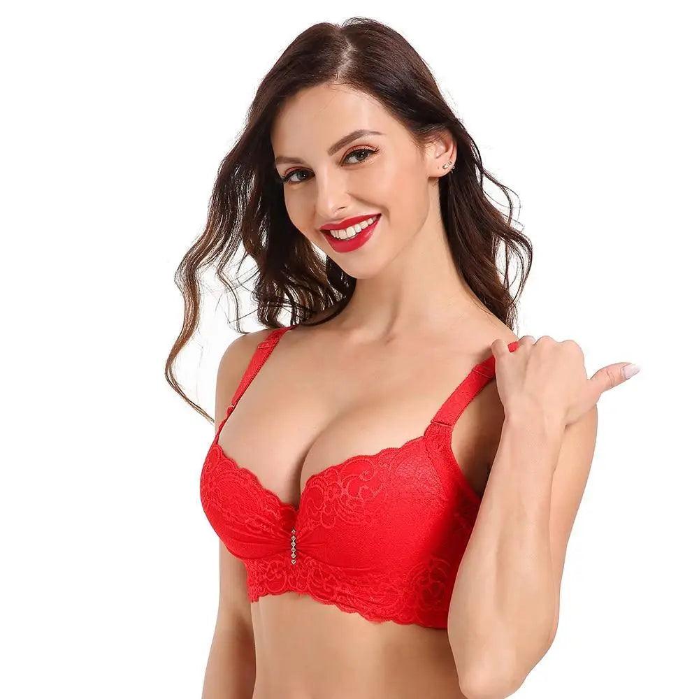 New Luxury Bras for Women's Bra Plus Big Large Size Super Push Up Bralette Lace Intimates Sexy Undrwear For Females Stevvex