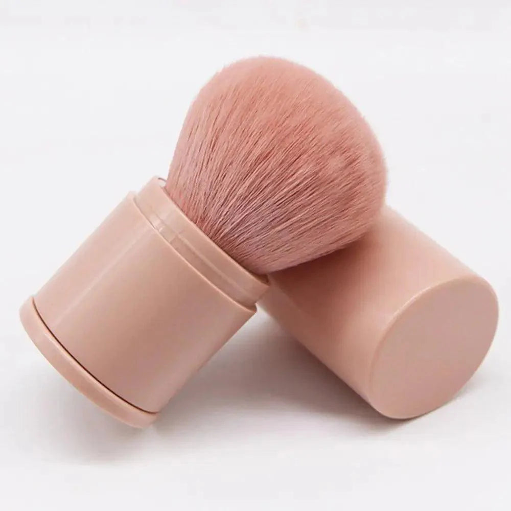New Luxury Convenient And Retractable Makeup Brush One Large Powder Blush Brush With Lid Full Set Of Beauty Tools Convenient Stevvex