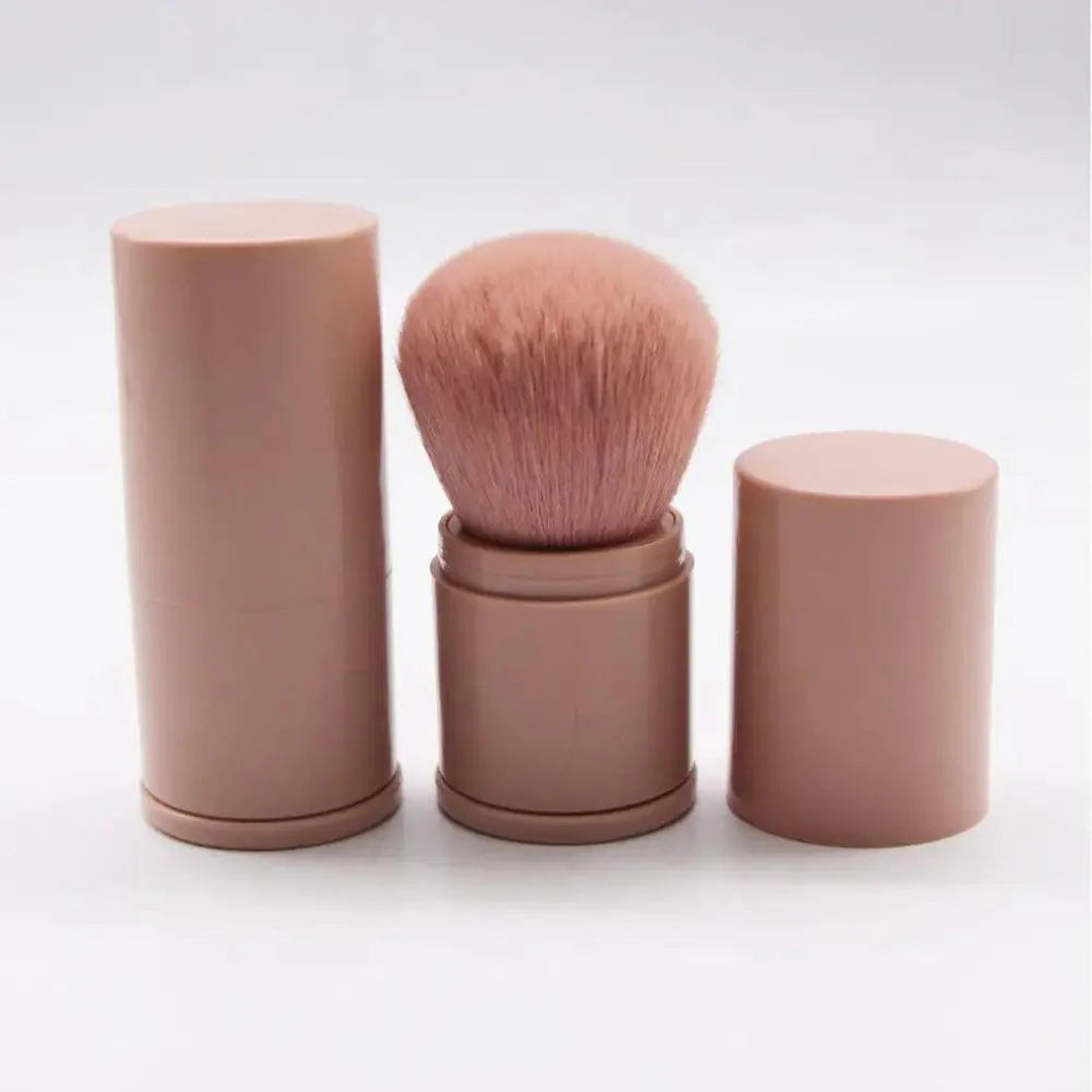 New Luxury Convenient And Retractable Makeup Brush One Large Powder Blush Brush With Lid Full Set Of Beauty Tools Convenient Stevvex