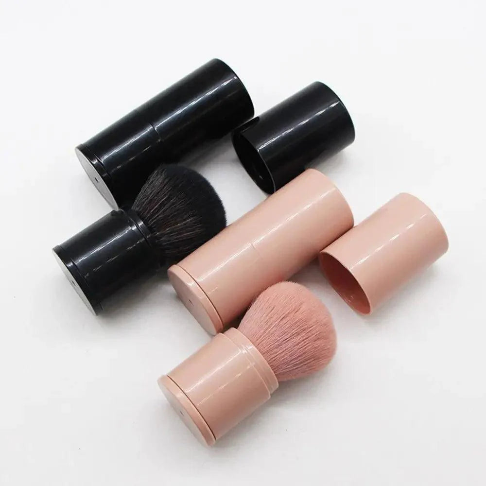 New Luxury Convenient And Retractable Makeup Brush One Large Powder Blush Brush With Lid Full Set Of Beauty Tools Convenient Stevvex
