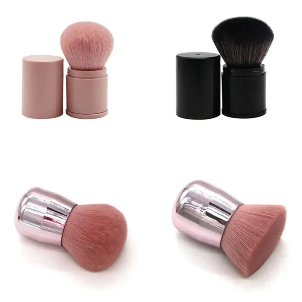 New Luxury Convenient And Retractable Makeup Brush One Large Powder Blush Brush With Lid Full Set Of Beauty Tools Convenient Stevvex
