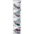 New Luxury Cosmic Color New Luxury Crystal Makeup Brushes Powder Foundation Eyeshadow Eyebrow Cosmetics for Face Fan Make Up Brush Set Stevvex