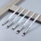 New Luxury Cosmic Color New Luxury Crystal Makeup Brushes Powder Foundation Eyeshadow Eyebrow Cosmetics for Face Fan Make Up Brush Set Stevvex