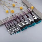 New Luxury Cosmic Color New Luxury Crystal Makeup Brushes Powder Foundation Eyeshadow Eyebrow Cosmetics for Face Fan Make Up Brush Set Stevvex
