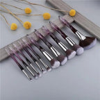 New Luxury Cosmic Color New Luxury Crystal Makeup Brushes Powder Foundation Eyeshadow Eyebrow Cosmetics for Face Fan Make Up Brush Set Stevvex