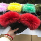 New Luxury Fluffy Slippers Indoor Warm Furry Fur Flip Flops Women Amazing Plush Slides Shoes Warm Comfortable Fuzzy Furry Slippers Indoor Cozy Memory Foam Anti-Slip Flip Flops Stevvex