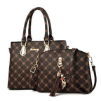 New Luxury Leather Bags Set 2 Pcs Handbag For Women And Girls Stylish Shoulder Gift Bag For Females Stevvex