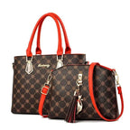 New Luxury Leather Bags Set 2 Pcs Handbag For Women And Girls Stylish Shoulder Gift Bag For Females Stevvex