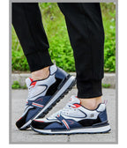 New Luxury Leather Sport Shoes Man Sneakers Running Shoes Men Tennis Male Walking Footwear Trendy Fitness Casual Mens Comfortable Walking Mans Trendy Slip On Sport Sneakers Stevvex