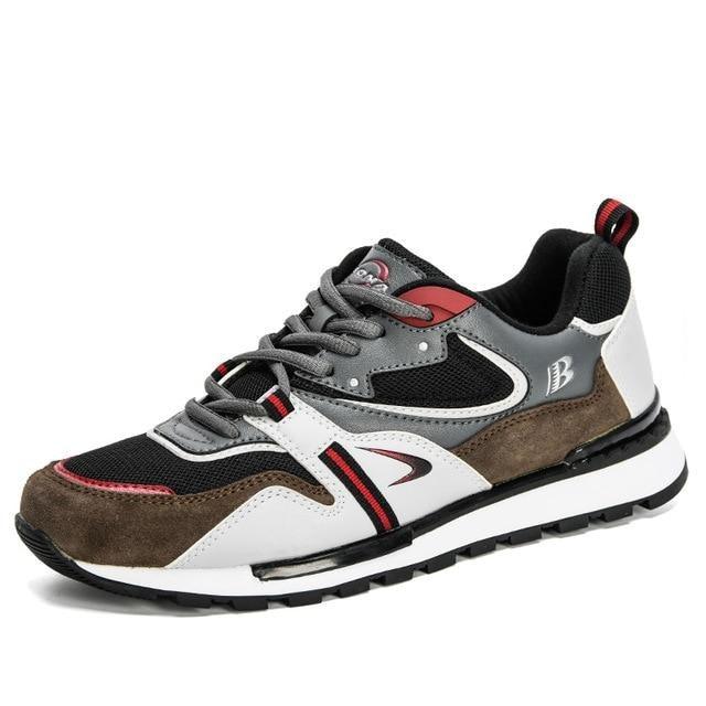 New Luxury Leather Sport Shoes Man Sneakers Running Shoes Men Tennis Male Walking Footwear Trendy Fitness Casual Mens Comfortable Walking Mans Trendy Slip On Sport Sneakers Stevvex