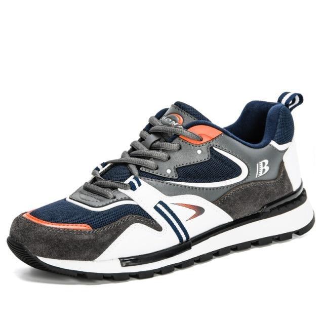 New Luxury Leather Sport Shoes Man Sneakers Running Shoes Men Tennis Male Walking Footwear Trendy Fitness Casual Mens Comfortable Walking Mans Trendy Slip On Sport Sneakers Stevvex