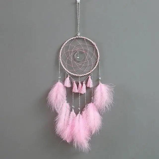 New Luxury Original Silver Gray Dream Catcher 2 Ring Feather Hanging Art Gifts To Bestie Friends Creative Valentine's Day Gifts Stevvex