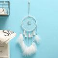 New Luxury Original Silver Gray Dream Catcher 2 Ring Feather Hanging Art Gifts To Bestie Friends Creative Valentine's Day Gifts Stevvex