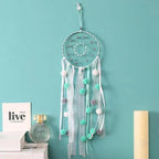 New Luxury Original Silver Gray Dream Catcher 2 Ring Feather Hanging Art Gifts To Bestie Friends Creative Valentine's Day Gifts Stevvex