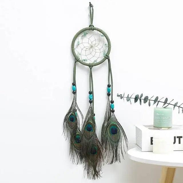 New Luxury Original Silver Gray Dream Catcher 2 Ring Feather Hanging Art Gifts To Bestie Friends Creative Valentine's Day Gifts Stevvex