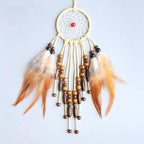 New Luxury Original Silver Gray Dream Catcher 2 Ring Feather Hanging Art Gifts To Bestie Friends Creative Valentine's Day Gifts Stevvex