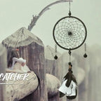 New Luxury Original Silver Gray Dream Catcher 2 Ring Feather Hanging Art Gifts To Bestie Friends Creative Valentine's Day Gifts Stevvex