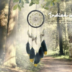 New Luxury Original Silver Gray Dream Catcher 2 Ring Feather Hanging Art Gifts To Bestie Friends Creative Valentine's Day Gifts Stevvex