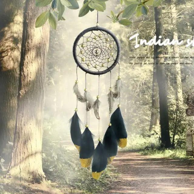 New Luxury Original Silver Gray Dream Catcher 2 Ring Feather Hanging Art Gifts To Bestie Friends Creative Valentine's Day Gifts Stevvex