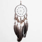 New Luxury Original Silver Gray Dream Catcher 2 Ring Feather Hanging Art Gifts To Bestie Friends Creative Valentine's Day Gifts Stevvex