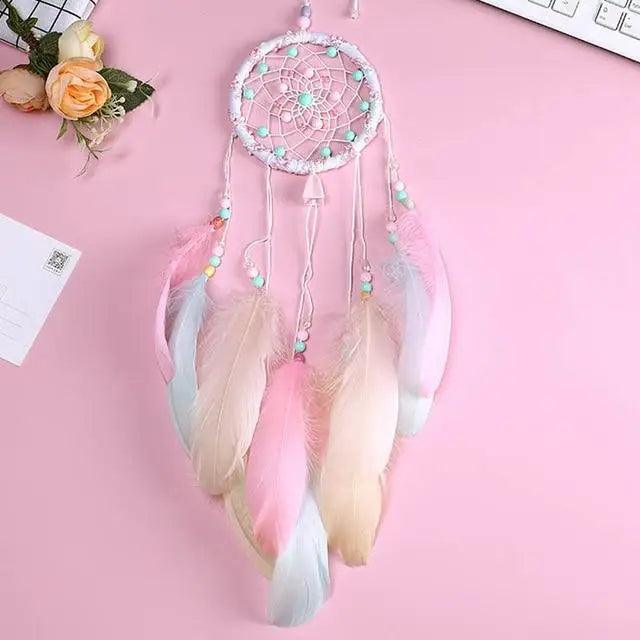 New Luxury Original Silver Gray Dream Catcher 2 Ring Feather Hanging Art Gifts To Bestie Friends Creative Valentine's Day Gifts Stevvex