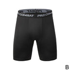 New Male Fitness Quick-Drying Tight Shorts Elastic Compression Leggings Training Pants Men Running Shorts Comfort Black Gray Mens Running Compression Pants Workout Cool Quick Dry Sports Shorts for Running Athletic Underwear Stevvex