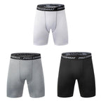 New Male Fitness Quick-Drying Tight Shorts Elastic Compression Leggings Training Pants Men Running Shorts Comfort Black Gray Mens Running Compression Pants Workout Cool Quick Dry Sports Shorts for Running Athletic Underwear Stevvex
