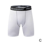 New Male Fitness Quick-Drying Tight Shorts Elastic Compression Leggings Training Pants Men Running Shorts Comfort Black Gray Mens Running Compression Pants Workout Cool Quick Dry Sports Shorts for Running Athletic Underwear Stevvex