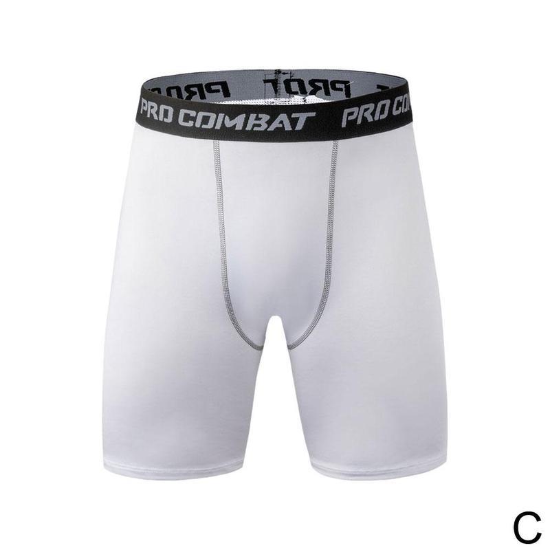 New Male Fitness Quick-Drying Tight Shorts Elastic Compression Leggings Training Pants Men Running Shorts Comfort Black Gray Mens Running Compression Pants Workout Cool Quick Dry Sports Shorts for Running Athletic Underwear Stevvex