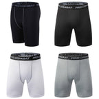 New Male Fitness Quick-Drying Tight Shorts Elastic Compression Leggings Training Pants Men Running Shorts Comfort Black Gray Mens Running Compression Pants Workout Cool Quick Dry Sports Shorts for Running Athletic Underwear Stevvex