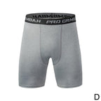 New Male Fitness Quick-Drying Tight Shorts Elastic Compression Leggings Training Pants Men Running Shorts Comfort Black Gray Mens Running Compression Pants Workout Cool Quick Dry Sports Shorts for Running Athletic Underwear Stevvex