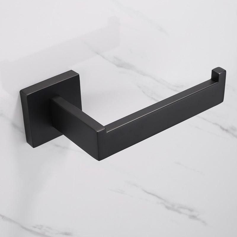 New  Matte Black Toilet Paper Holder Wall Mount Tissue Roll Hanger 304 Stainless Steel Bathroom Accessories Toilet Paper Holder Tissue Roll Holder Hanger Stainless Steel Matte Black Bathroom Lavatory Hardware Wall Mount 14.5cm Stevvex