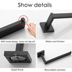 New  Matte Black Toilet Paper Holder Wall Mount Tissue Roll Hanger 304 Stainless Steel Bathroom Accessories Toilet Paper Holder Tissue Roll Holder Hanger Stainless Steel Matte Black Bathroom Lavatory Hardware Wall Mount 14.5cm Stevvex