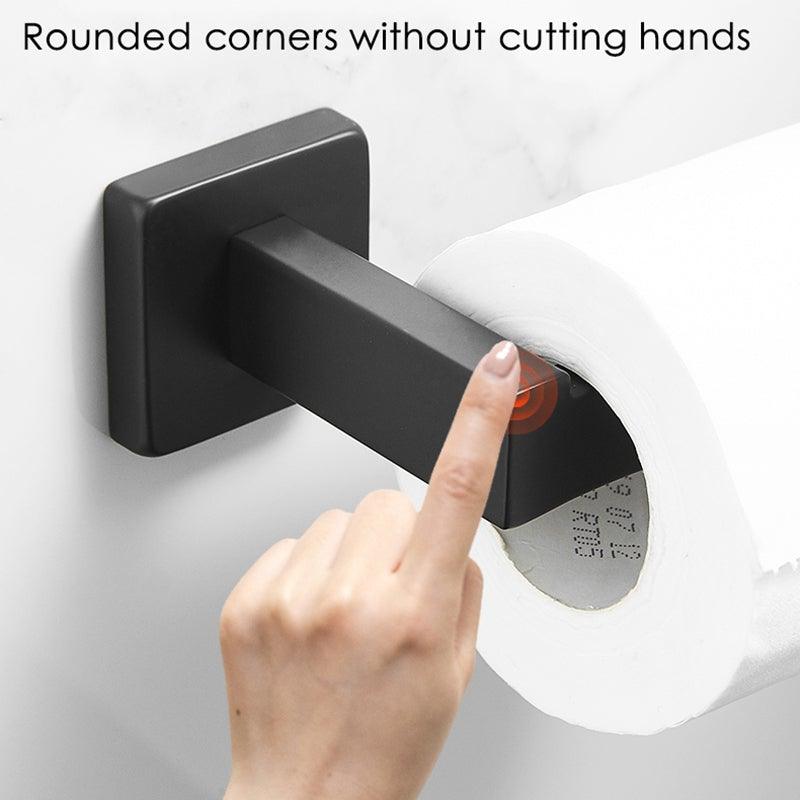 New  Matte Black Toilet Paper Holder Wall Mount Tissue Roll Hanger 304 Stainless Steel Bathroom Accessories Toilet Paper Holder Tissue Roll Holder Hanger Stainless Steel Matte Black Bathroom Lavatory Hardware Wall Mount 14.5cm Stevvex