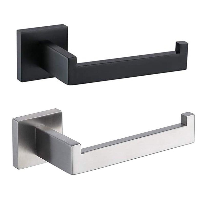New  Matte Black Toilet Paper Holder Wall Mount Tissue Roll Hanger 304 Stainless Steel Bathroom Accessories Toilet Paper Holder Tissue Roll Holder Hanger Stainless Steel Matte Black Bathroom Lavatory Hardware Wall Mount 14.5cm Stevvex