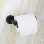 New  Matte Black Toilet Paper Holder Wall Mount Tissue Roll Hanger 304 Stainless Steel Bathroom Accessories Toilet Paper Holder Tissue Roll Holder Hanger Stainless Steel Matte Black Bathroom Lavatory Hardware Wall Mount 14.5cm Stevvex