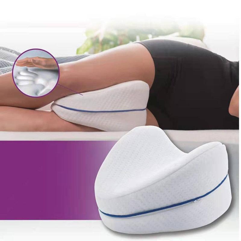 New Memory Cotton Leg Pillow Sleeping Orthopedic Sciatica Back Hip Body Joint Pain Relief Thigh Orthopedic Knee Pillow for Sciatica Relief  Back Pain  Leg Pain  Pregnancy Hip Joint Pain Leg Pad Cushion Home Memory Foam Stevvex